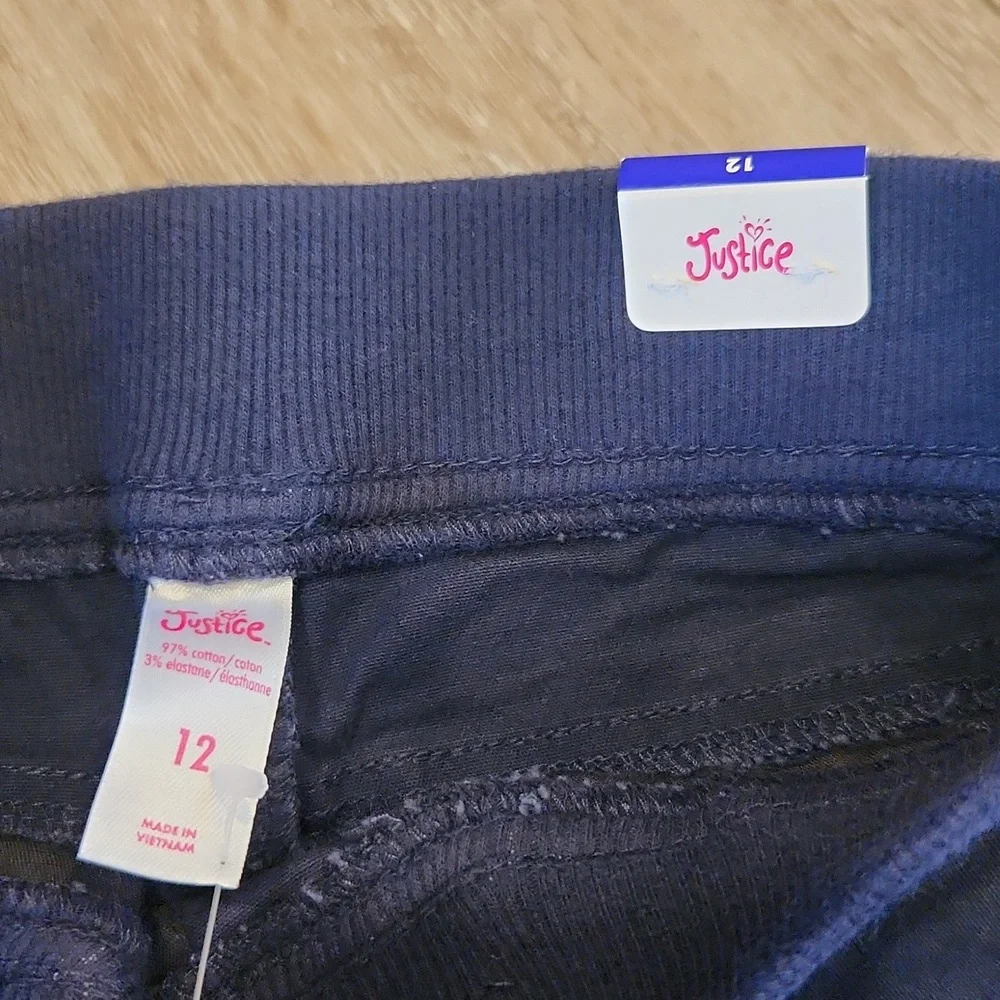 Justice knit waist nwt uniform shorts